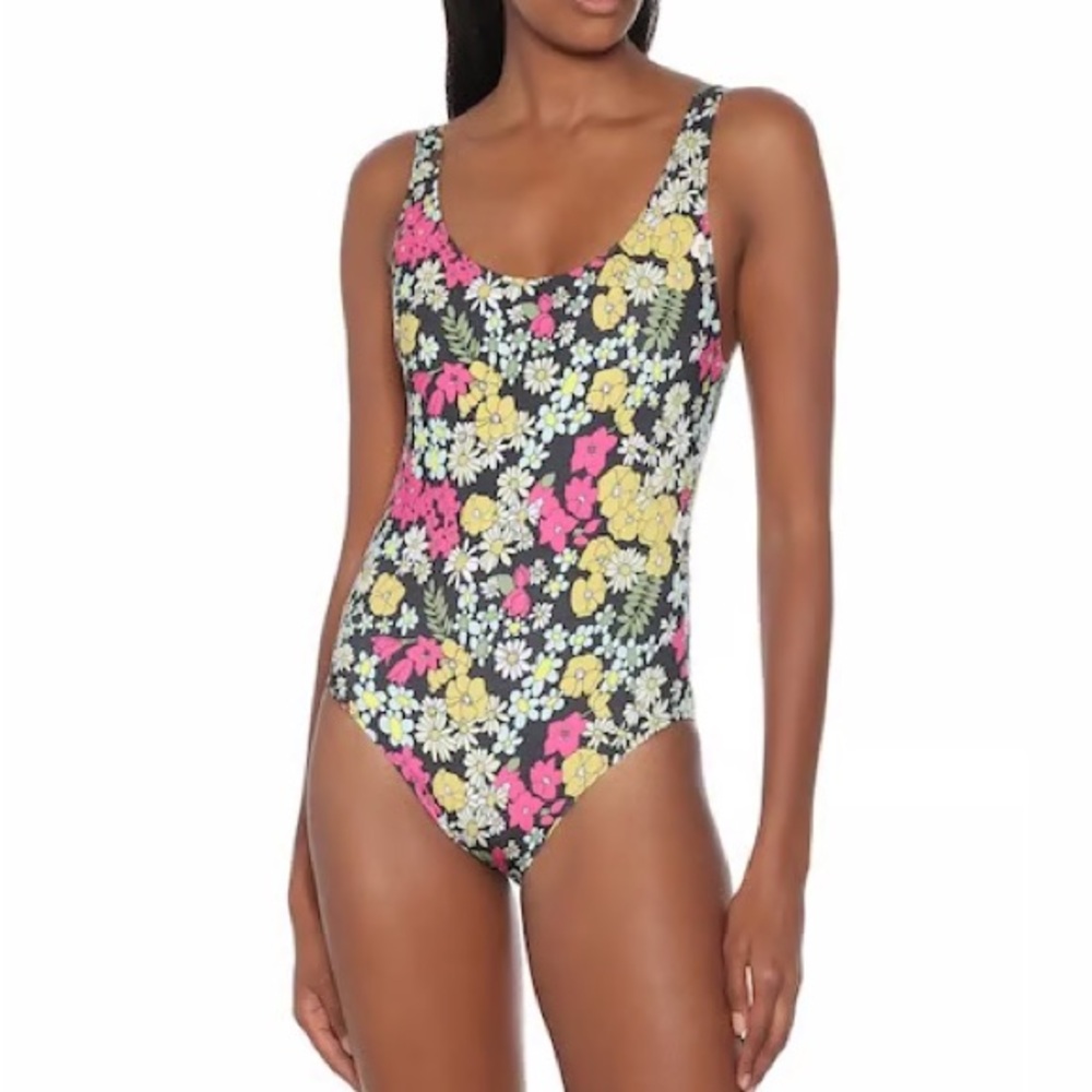 Issimo x Solid and Striped Anne-Marie floral one piece swimsuit